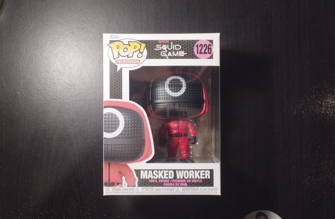 Funko Pop! Television: Squid Game - Masked Worker #1226 (Category: Designer & Blind Box Toys) located in Calamba. Submitted by truesight24 (Listing ID 1378416482, Image 1). Description: Funko Pop! Television: Squid Game - Masked Worker #1226 PM sa INTERESTED RFS: Downsizing LOC: Calamba City, Laguna SHIPPING AT EXPENSE OF BUYER..
