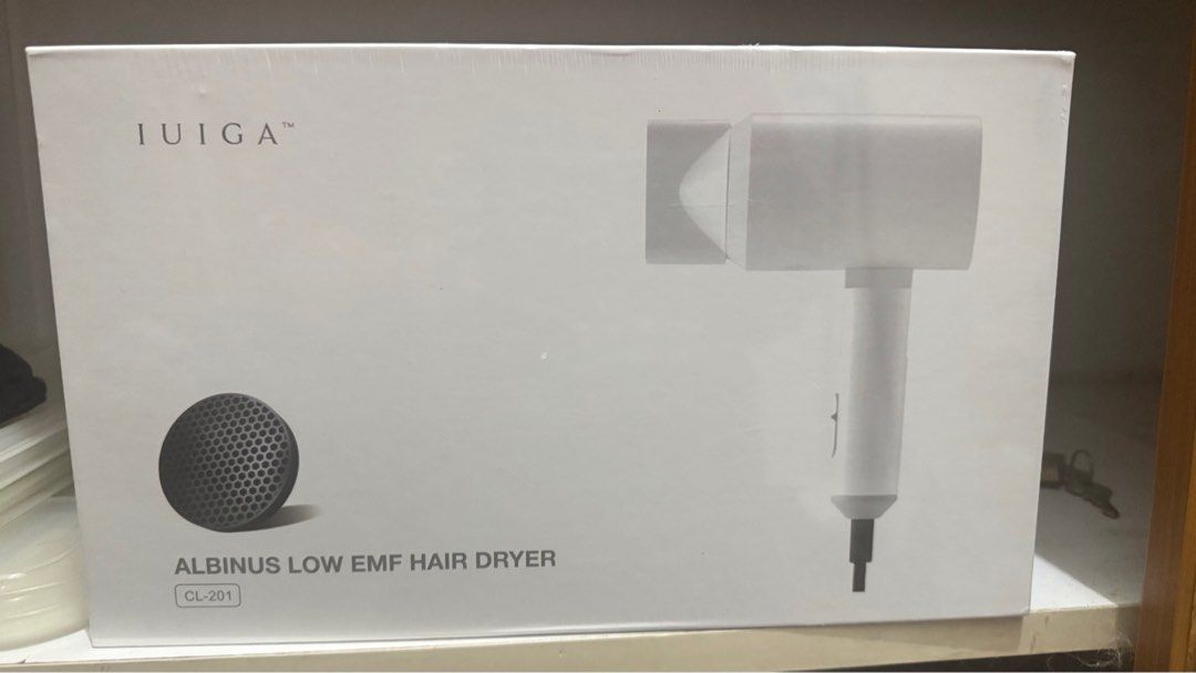 IUIGA Albinus Low EMF Hair Dryer CL-201 (Category: Hair) located in Singapore. Submitted by nurerdawat49801 (Listing ID 1378350009, Image 1). Description: New IUIGA Albinus Low EMF Hair Dryer. This hair dryer is designed to reduce electromagnetic field exposure. It is brand new and comes in its original packaging. Perfect for those looking for a safe and effective hair drying experience. Self-Collect Pioneer Mrt OR Ang Mo Kio every Wednesdays. .