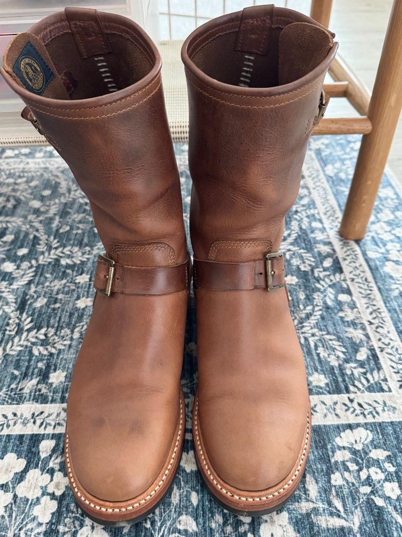 John Lofgren Wabash Engineer Boots Horween Leather CXL Natural