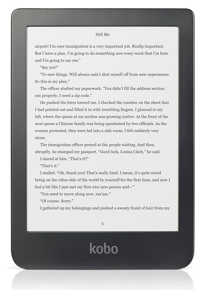 Kobo Clara HD 6” 8GB (Category: E-Readers) located in Singapore. Submitted by rychea (Listing ID 1378433237, Image 1). Description: FREE REGISTERED MAILING Preloved Kobo Clara HD in working condition. Perfect for reading on the go. The screen is clear and easy to read. You can carry up to 6,000 eBooks wherever you go with 8 GB of storage. Will throw in a free screen protector. Great for book lovers! Will do a factory reset before mailing out..