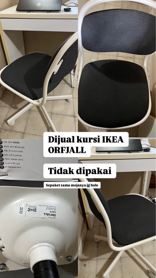 Swivel Chair White Ikea Orfjall Chair LOBERGET MALSKÄR Swivel