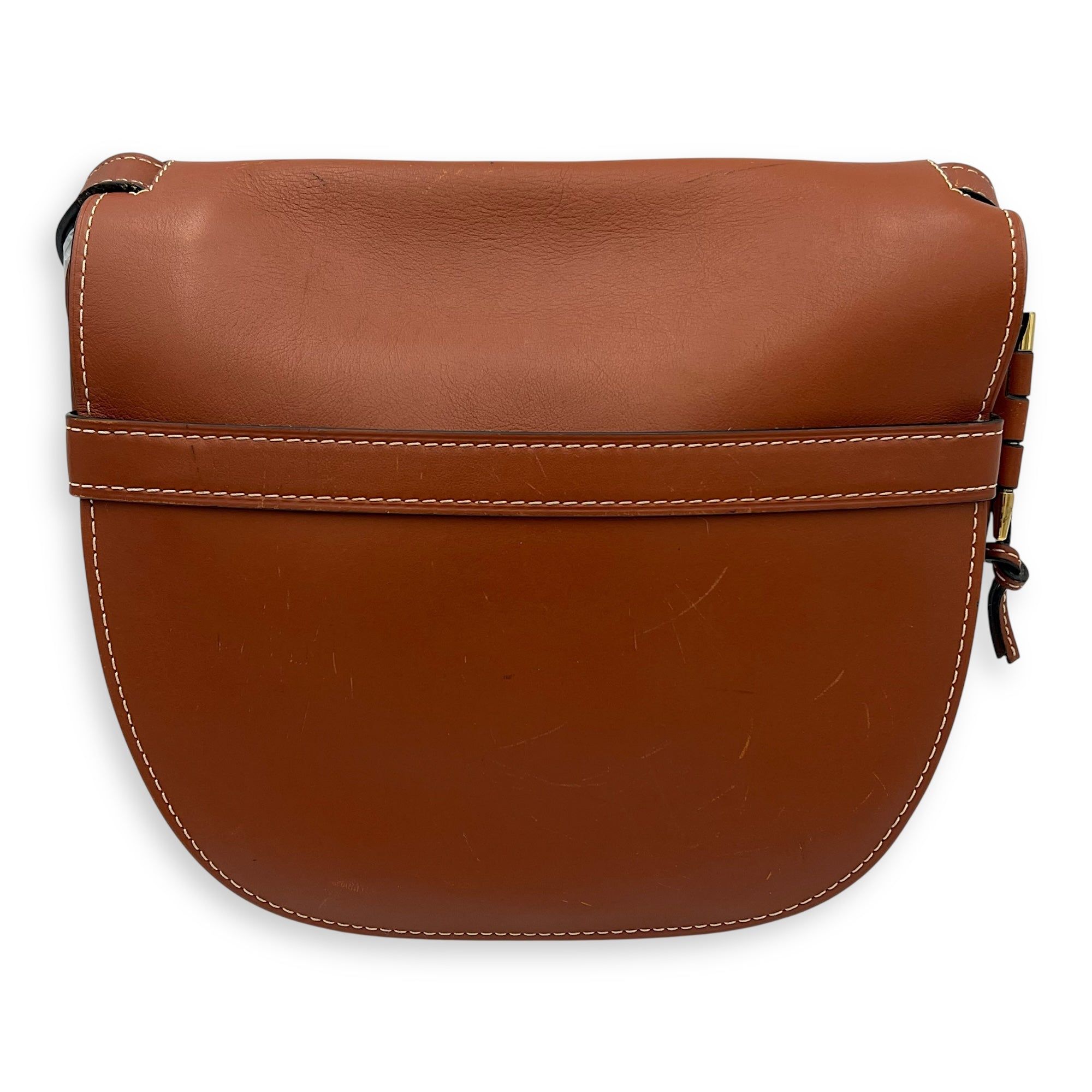 Loewe Gate Shoulder Bag Brown in Calfskin, Gold hardware (Category: Bags & Wallets) located in Singapore. Submitted by carousellluxury (Listing ID 1378404728, Image 2). Description: SKU S2507-006944AN Material Calfskin Color Brown Hardware Gold Strap Included, adjustable Dimension (L)30cm x (H)25cm x (W)10cm Accessories Series 061812 Circa Est 2018 Microchipped FALSE PS: Available for Private-Viewing, Standard and Express delivery - Surface: Scra