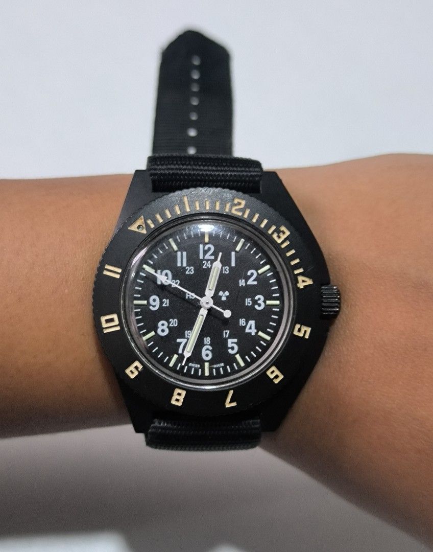 Military Navigators Watch (Category: Men's Watches) located in Taguig. Submitted by j_watches007 (Listing ID 1378372453, Image 1). Description: Authentic Secondhand ⌚ Vintage Used Watch Military Navigators Watch Swiss Made MIL-PRF-46374G 6645-01-364-4042 26 millicuries NRC ID: 54-28526-01E SPO440-04-D-1170-0004 MAY 2006 CAGE 38776 Quartz Replacement Strap Buckle. Slightly Nego. ' Watch Only ' DISCLAIMER: IT'S OLD WATCHES EXPECT OF SOME SCRATCHES/