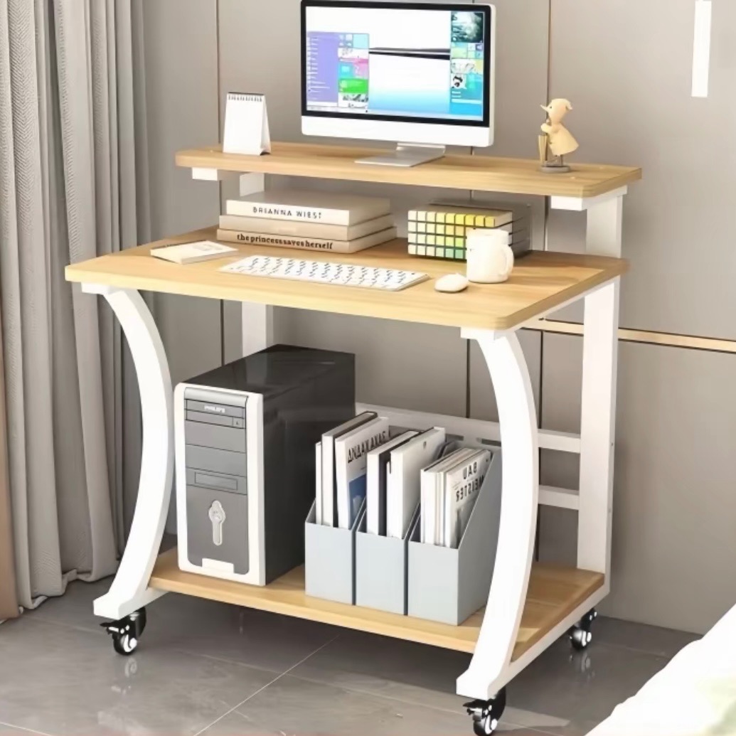 Mobile Computer Desk | Small Rolling Workstation | Compact Study Desk ...