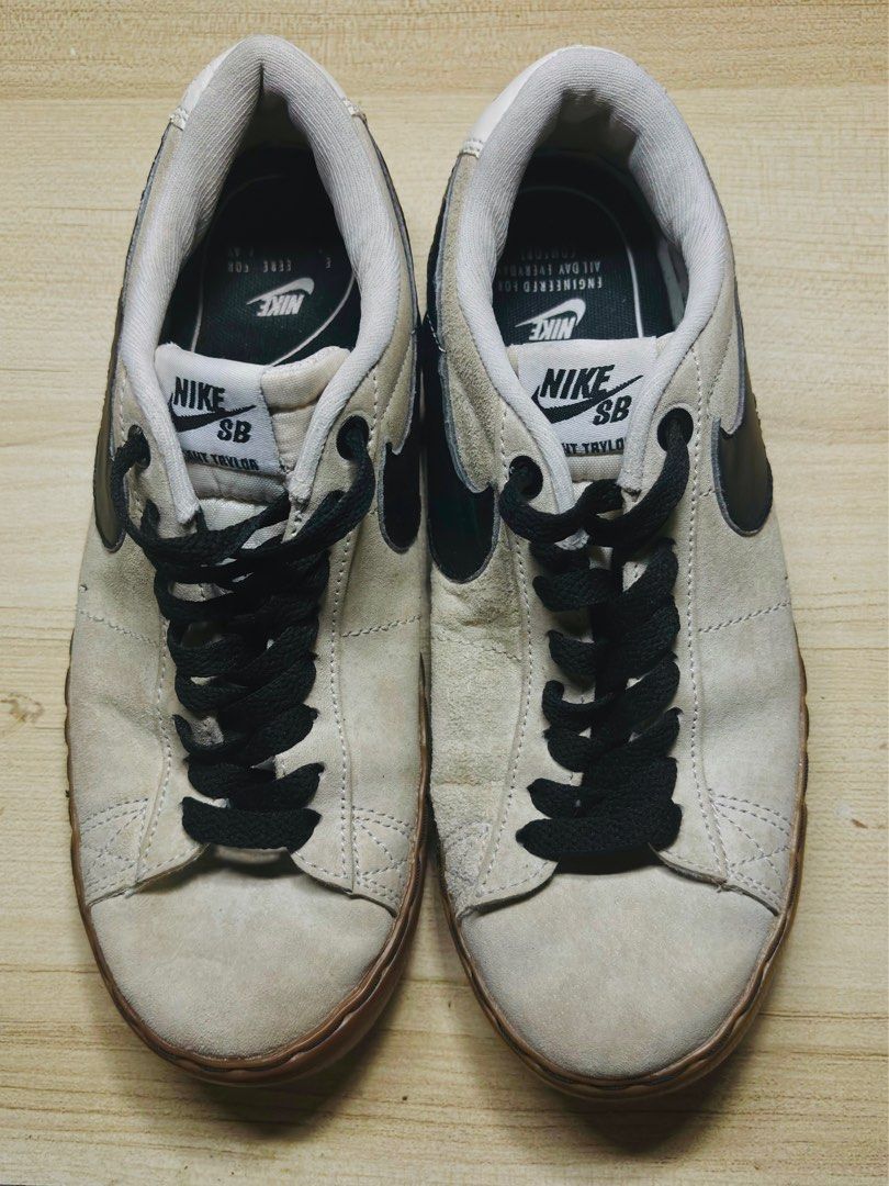 NIKE SB X GRANT TAYLOR SHOES (Category: Sneakers) located in Caloocan City. Submitted by stylecuratorph (Listing ID 1378353723, Image 1). Description: NIKE SB X GRANT TAYLOR SHOES 👟 Condition: No major issues, just signs of usage-tinahi na (Please check the actual photos). 👟 Size: 22.5 CM (EU 36, US 6, UK 3.5) 👟 Color: Light Grey & Black 👟 Material: Body-Suede; Sole- Hard Rubber 👟 RFS: Decluttering 📦 Price + Shipping Fee (I can ship nationw