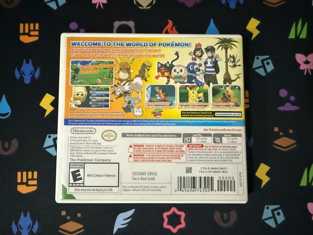 Pokemon Sun 3DS (Category: Nintendo) located in Quezon City. Submitted by gamelootph (Listing ID 1378433557, Image 2). Description: Selling Pokemon Sun Game for Nintendo 3DS RFS Decluttering Mode of Payment Metrobank, BPI or GCash Meetups only SM North, Trinoma and Ayala Vertis North Mall.