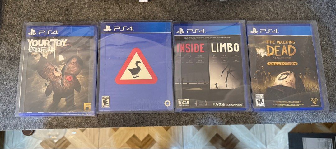 Ps4 Games (Category: PlayStation) located in Caloocan City. Submitted by deac0n (Listing ID 1378525374, Image 2). Description: Selling some of my ps4 games collection Call of duty modern warfare 2 - 1500 Resident Evil 4 Remake - 1300 👀Rare Version Of The Games 👀 Little Nightmare 1 & 2 - 2500 Unravel 1 & 2 - 4000 Your Toy ( SEALED) - 2000 Untitled Goose Game (Lovely Edition SEALED) - 2500 Inside & Limbo - 2500 The Walking Dead Collection - 2000 