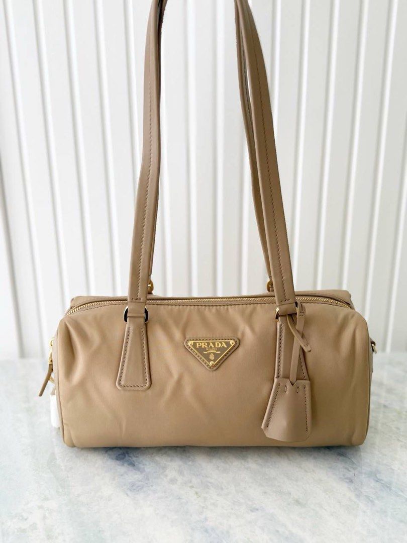 Tas Prada Nylon Tasche Beige READY Prada Triangle Shoulder Bag Re