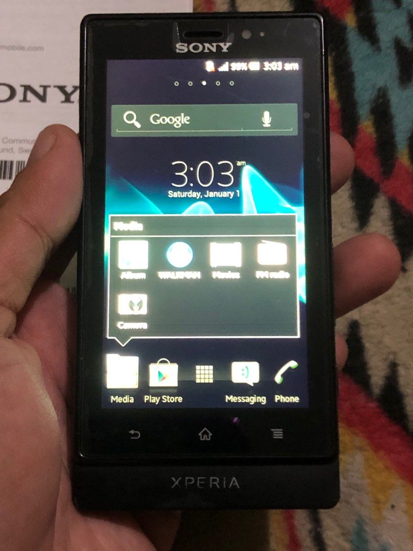 Sony Xperia E1 dual with walkman (Category: Sony) located in Quezon City. Submitted by markgolveo (Listing ID 1378497602, Image 3). Description: Sony Xperia E1 dual with walkman Tested working all functionalities working Can be used as a dedicated media player or music player or backup phone Good - all buttons, sounds, touch screen, sim signal, wifi, bluetooth, clear screen no dead pixels screen protected since day one, Good working camera front 
