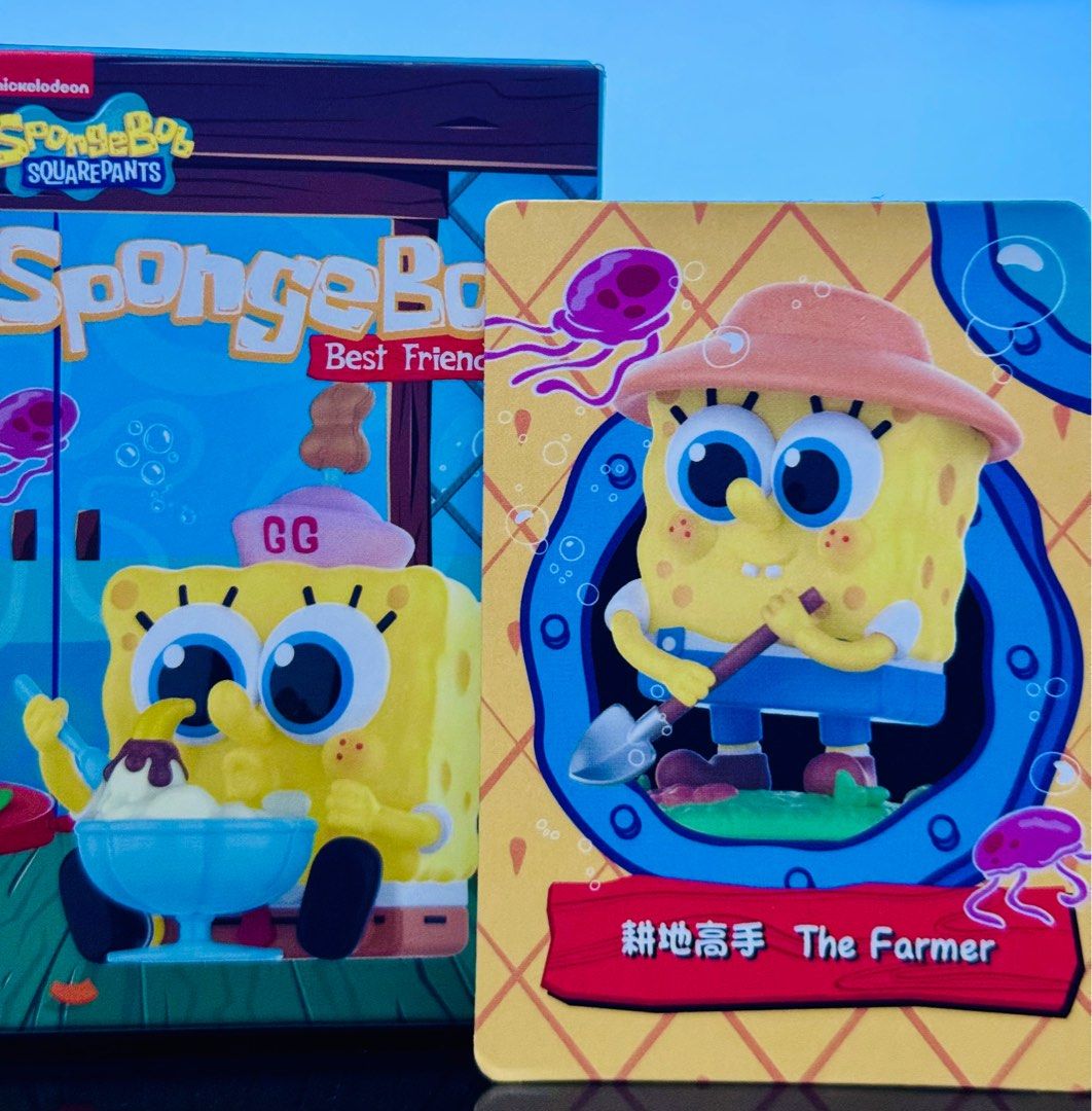 Spongebob Best Friends (Category: Designer & Blind Box Toys) located in Pasig City. Submitted by jennies_closet (Listing ID 1378464578, Image 1). Description: Want to Sell Only / Not for Trade: Spongebob Best Friends Available: The Farmer 600 pesos Condition: Brand new, Sealed foil, open box with card Location: Pasig City Mode of Payment: GCASH or BPI Mode of Delivery: Lalamove, booking c/o buyer or LBC if for shipping.