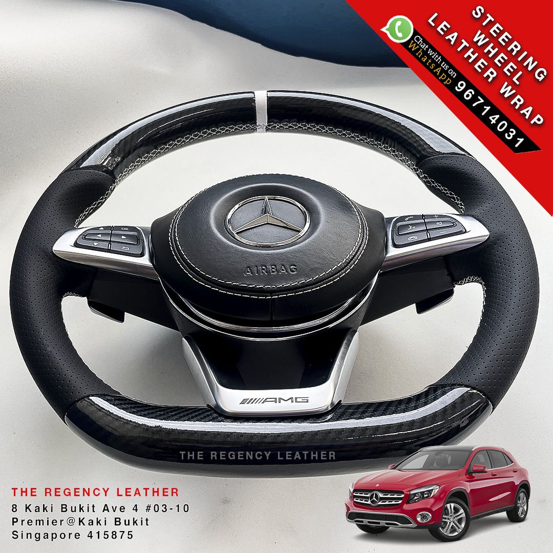 STEERING CARBON FIBER LEATHER WRAP / REFURBISH / RESTORATION / AUDI, BMW, HONDA, MERCEDES, VOLKSWAGEN, MASERATI, SUBARU, SKODA (Category: Car Workshops & Services) located in Singapore. Submitted by david_96714031 (Listing ID 1378457872, Image 2). Description: 𝐃𝐞𝐚𝐫 𝐂𝐮𝐬𝐭𝐨𝐦𝐞𝐫❜𝐬 𝐏𝐥𝐞𝐚𝐬𝐞 𝐛𝐞 𝐢𝐧𝐟𝐨𝐫𝐦 𝐭𝐡𝐚𝐭 𝐭𝐡𝐞 𝐢𝐧𝐝𝐢𝐜𝐚𝐭𝐞𝐝 𝐩𝐫𝐢𝐜𝐞 𝐢𝐬 𝐨𝐧𝐥𝐲 𝐟𝐨𝐫 𝐫𝐞𝐟𝐞𝐫𝐞𝐧𝐜𝐞. 𝐃𝐢𝐟𝐟𝐞𝐫𝐞𝐧𝐜𝐞 𝐜𝐚𝐫 𝐦𝐨𝐝𝐞𝐥 𝐰�