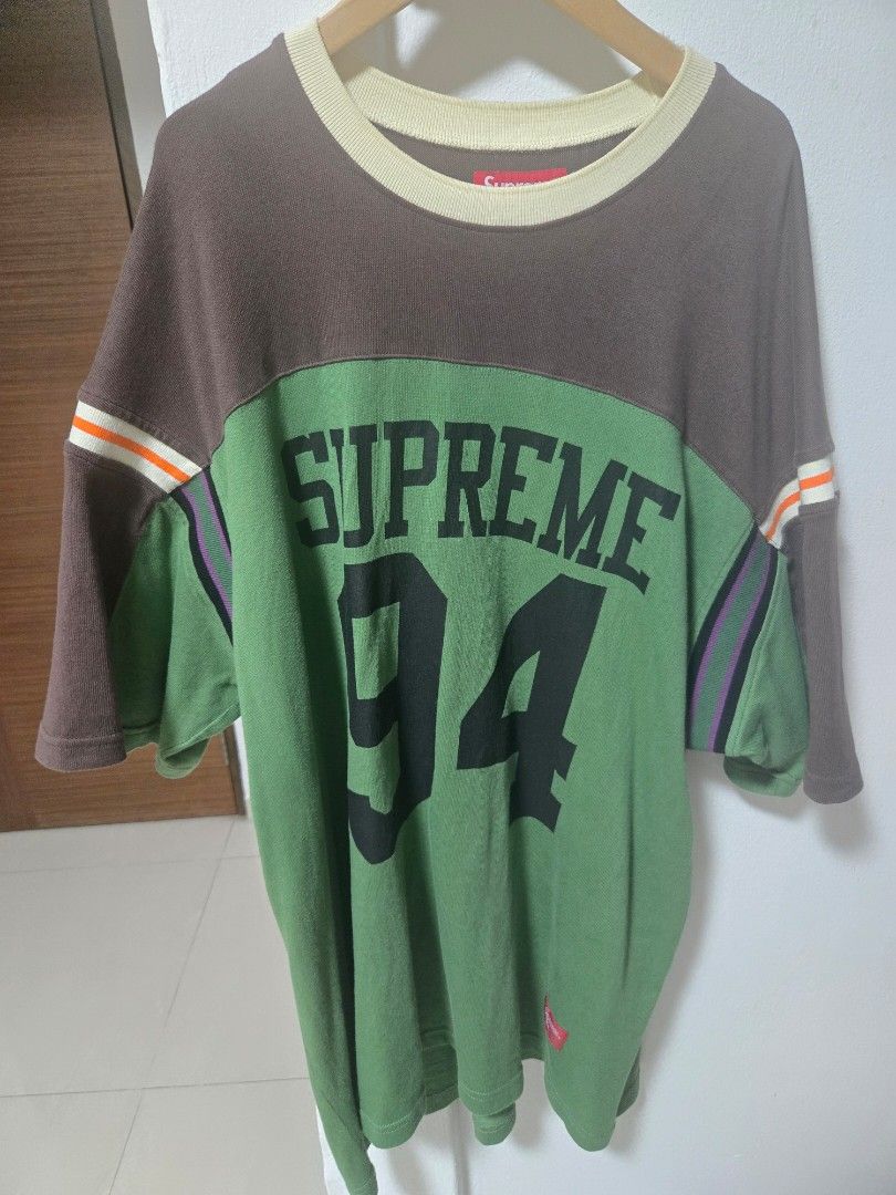 シャツ Supreme Split S/S Football Top Green M Buy Supreme Split Short-Sleeve Football Top 'Green' - SS25KN46
