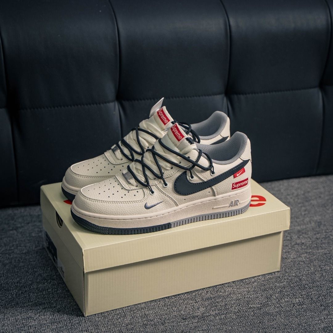 Supreme x Nike Air Force '07 Low Double Laces Grey, Men's
