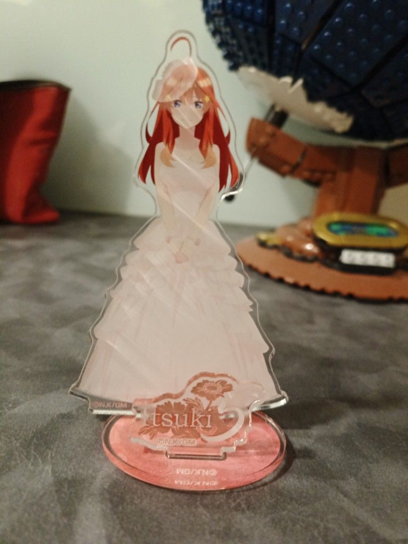 The Quintessential Quintuplets Itsuki Acrylic Stand (Category: Toys & Games) located in Singapore. Submitted by Ancient (Listing ID 1378444677, Image 1). Description: - Itsuki Nakano acrylic stand - From The Quintessential Quintuplets - Features Itsuki in a wedding dress - Includes stand - Excellent condition - Perfect for fans!.