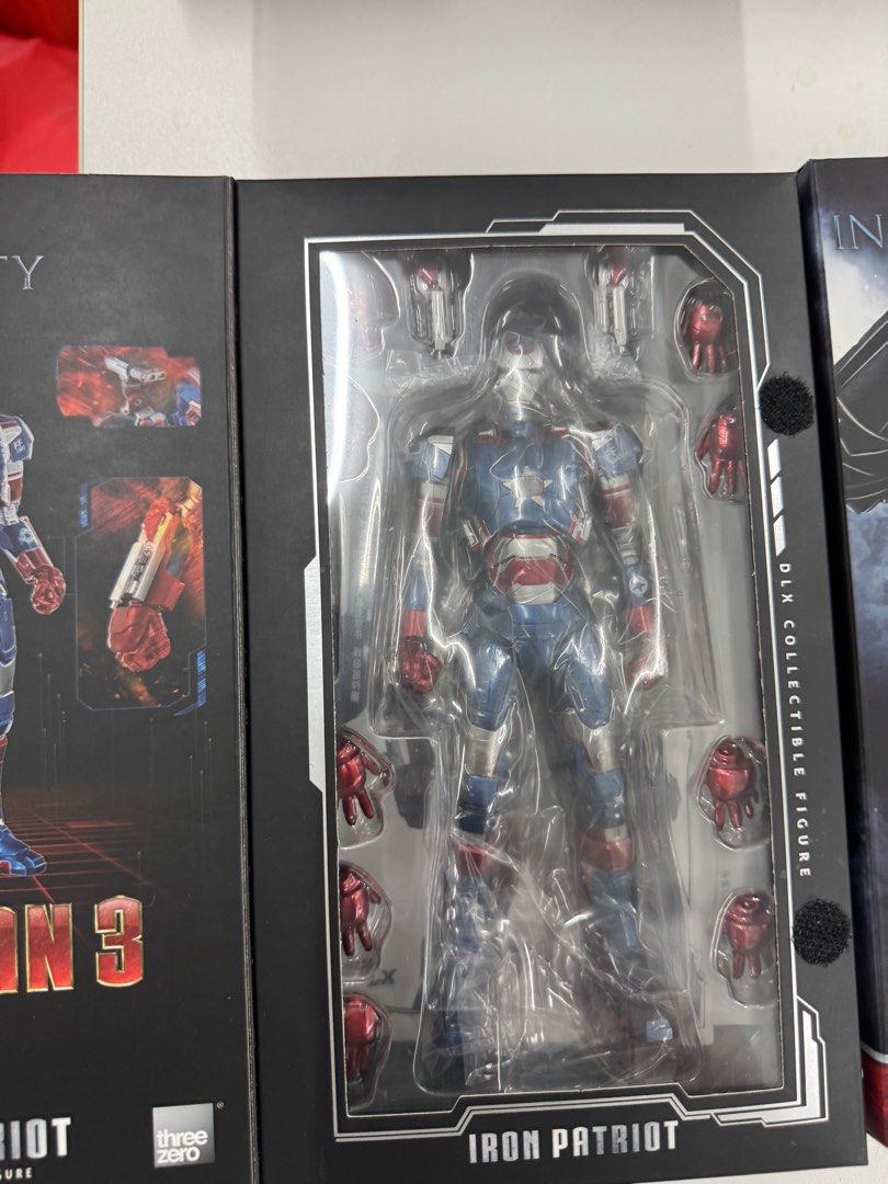 Threezero Warmachine (Category: Toy Figures) located in Singapore. Submitted by paperhat (Listing ID 1378512641, Image 3). Description: Selling threezero Warmachine from Aou & iron patriot Selling as a set Only opened to check, as good as new .