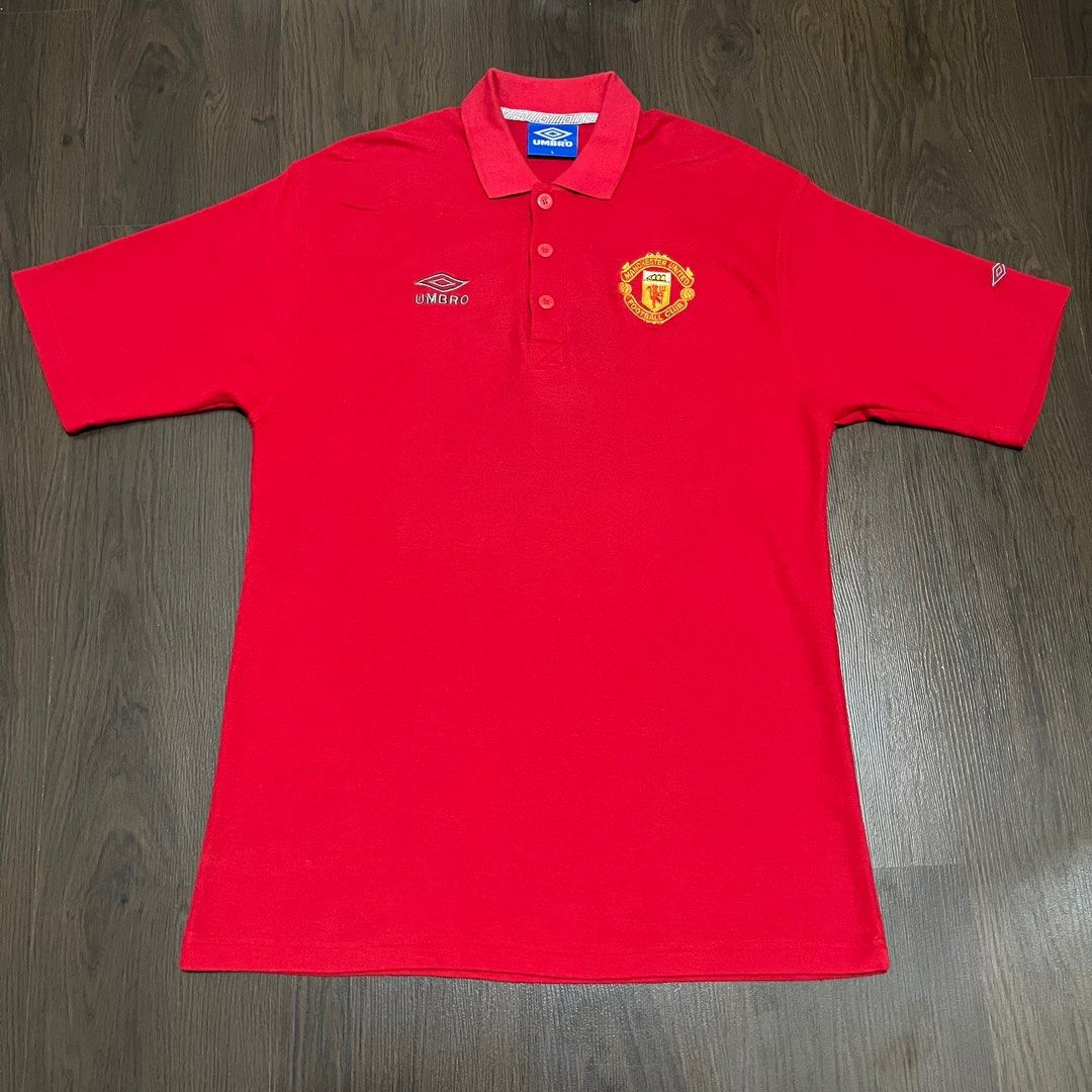 Vintage manchester united umbro men red polo shirt size L adult (Category: Tshirts & Polo Shirts) located in Singapore. Submitted by airdior (Listing ID 1378444380, Image 1). Description: .