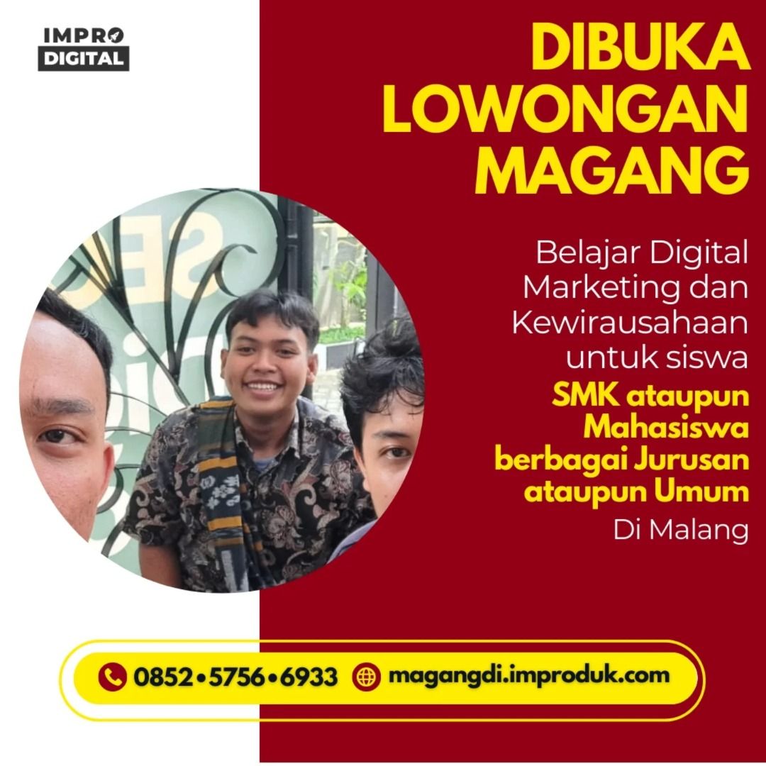 0852-5756-6933, Tempat Magang SMK DKV di Junrejo (Kategori: Filateli) berada di Malang. Dikirim oleh infopklsmkdkv (ID iklan 1383670349, Gambar 3). Deskripsi: Tempat Magang SMK DKV di Junrejo, WA: 0852-5756-6933 | Tempat Magang Jurusan Desain Komunikasi Visual, Lowongan PKL SMK Multimedia, Info Pendaftaran Prakerin DKV, Daftar Magang SMK DKV, Progam Magang SMK di Junrejo IMPro Digital adalah pelaku usaha yang bergerak di bidang Pemasaran Online d