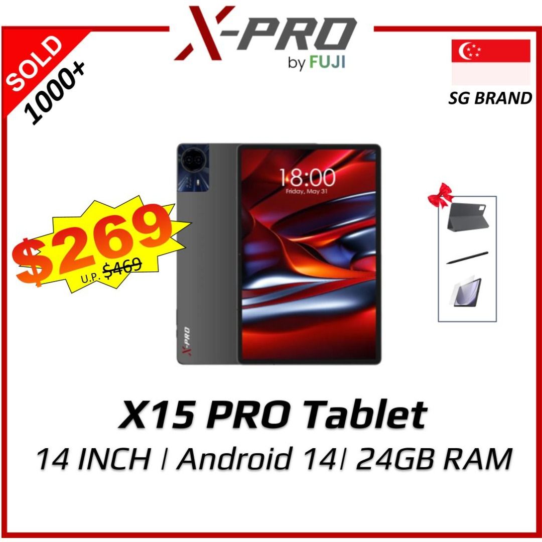 Brand New X15 PRO Tablet- By XPRO- 14 Inch - 24GB RAM - Android 14 ...