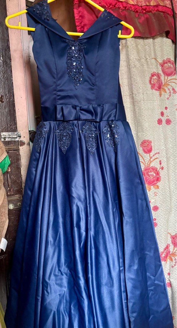 Dark Blue Prom Gown (Category: Evening dresses & gowns) located in Manila. Submitted by 3rdrock (Listing ID 1383703185, Image 1). Description: -Used once only -Need some cleaning as it was stocked in the closet -Issue: zipper at the back needs to repair/replace - Can send more photos upon request (for sure buyer only) .