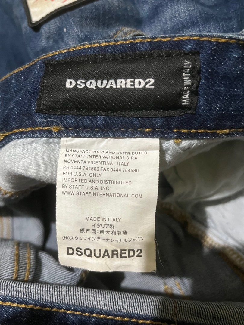 Dsquared2 (Category: Jeans & Leggings) located in Bintulu. Submitted by my_face5474 (Listing ID 1383782701, Image 3). Description: Made in Italy Pinggang 32 inch cawat 12 inch conditions 9/10.