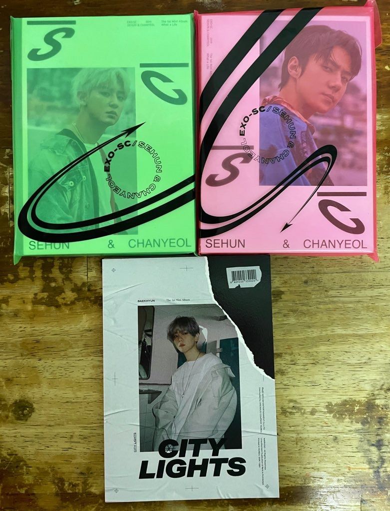 EXO SOLO ALBUMS (Category: CDs & DVDs) located in Manila. Submitted by itsdan07 (Listing ID 1383737167, Image 2). Description: unsealed albums with inclusions sdd & jrs only Loc: Sampaloc, Manila.