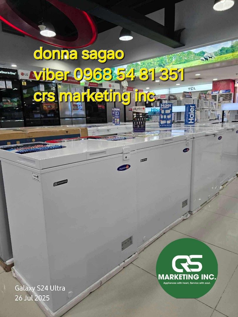 Fujidenzo chest freezer (Category: Refrigerators and Freezers) located in Manila. Submitted by donnasagao03665 (Listing ID 1383727990, Image 2). Description: 💚 FUJIDENZO CHESTFREEZER DUAL FUNCTION INVERTER AND FUJIDENZO CHEST FREEZER NON INVERTER / SUB ZERO 💚 📍 SOLID TOP CHEST FREEZER / CHILLER NON-INVERTER FC68GDF 6.8 - 11,800 FC88GDF 8.8 - 13,400 FC18ADF2 18.0 - 27,400 FC22GDF2 22.0 - 31,800 FC29ADF2 29.0 - 41,400 📍 INVERTER SOLID TOP CHEST