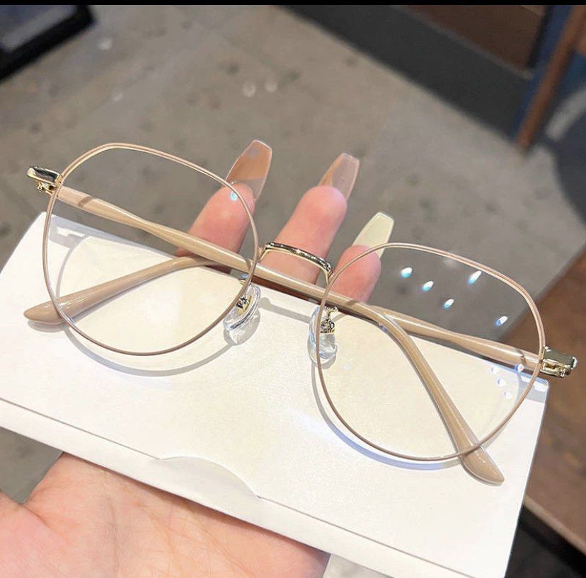 Glasses for Women Anti Radiation Glasses Small Flat Frame Korean