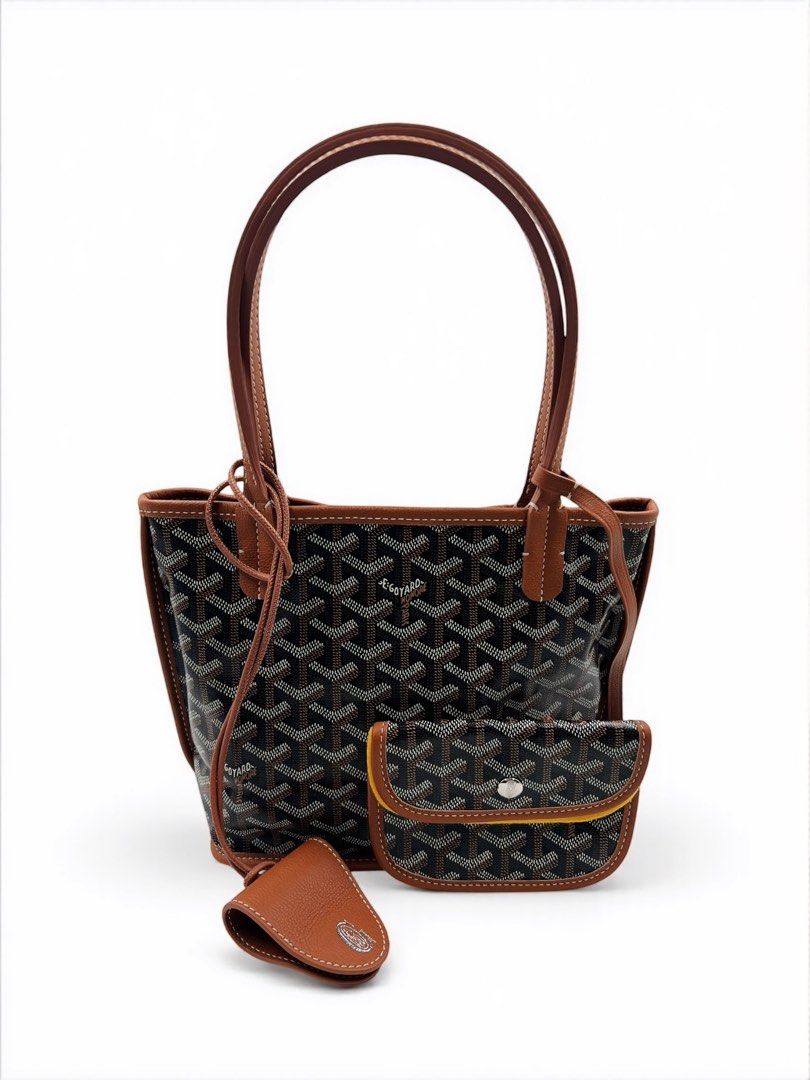 ⚜️Goyard Anjou Mini Reversible (Category: Luxury Bags & Wallets) located in Makati City. Submitted by 90sangel (Listing ID 1383847500, Image 1). Description: SALE 🤎 Girls favorite 🖤⚜️ •Item: Goyard Anjou Reversible •Size: Anjou mini •Condition: Excellent, no hidden issue. *Girls favorite! hard to get! 100% Preloved from Japan. — .