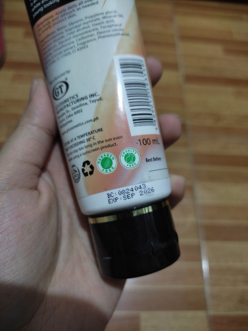 GT Carrot Lotion (Category: Body Care) located in Pasig City. Submitted by citruswinter (Listing ID 1383797711, Image 3). Description: RFS: fragrance is too strong. i switched to a new body lotion/sunscreen Last price.
