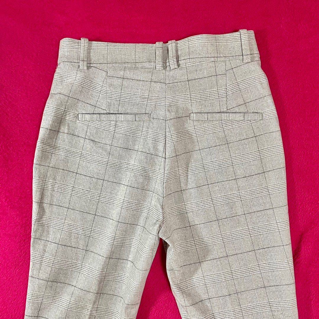 H&M High Waisted Grey Plaid Trousers (Category: Other Bottoms) located in Davao. Submitted by ourlovedthing (Listing ID 1383795445, Image 3). Description: Nice fit! Waistline: 27-28 inches Hips: 32-33 inches Length: 35.5 inches Fits Sizes: XXS to M; see photos for measurements Condition: 10/10 (no flaws & in great condition) Please manage your expectations as this is a preloved item. What you see is what you get. Flaws are stated, otherwise the i