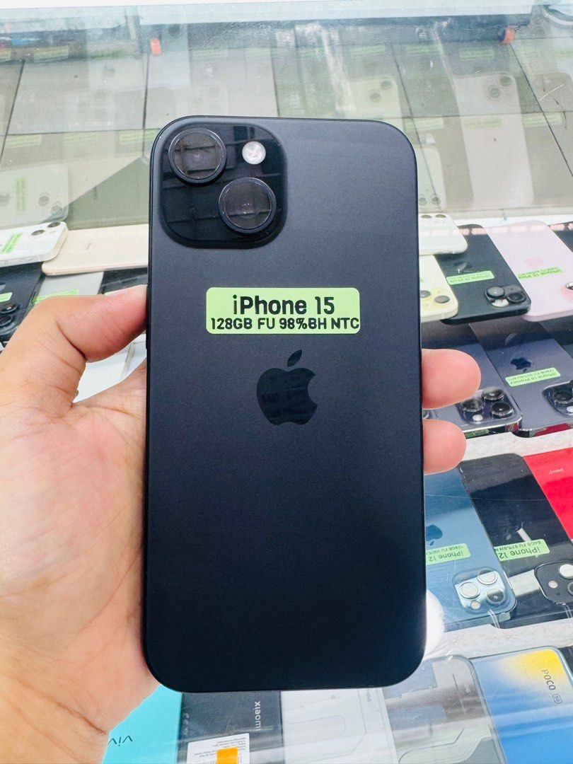 Iphone 15 128GB 98bh Globelocked no issues NTC approved (Category: iPhone 15 Series) located in San Juan City. Submitted by najihahtelecomshop2018 (Listing ID 1383782060, Image 1). Description: Legit Store | Original unit FOR SALE | TRADE / SWAP ▫️INSTALLMENT thru: 🔸Credit Card (straight / installment) 🔸Ggives / Gcredit + 6% interest 🔸Spay Later + 6% interest (RFS: Buy and Sell any kinds of Gadgets) Description: iPhone 15 128GB ( other GB are 