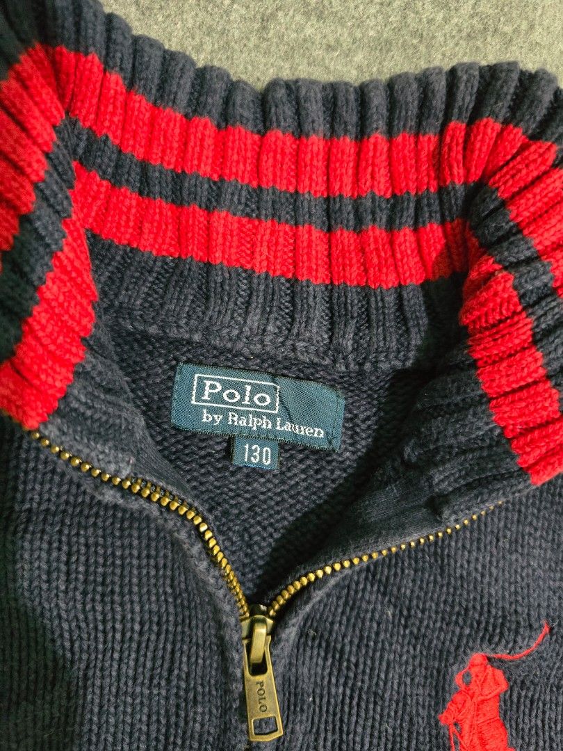 KID POLO RALPH LAUREN KNITWEAR HALF ZIPPER (Category: Babies & Kids Fashion) located in Kota Bharu. Submitted by encikshafeeq (Listing ID 1383723074, Image 2). Description: pit 15 labuh 19.