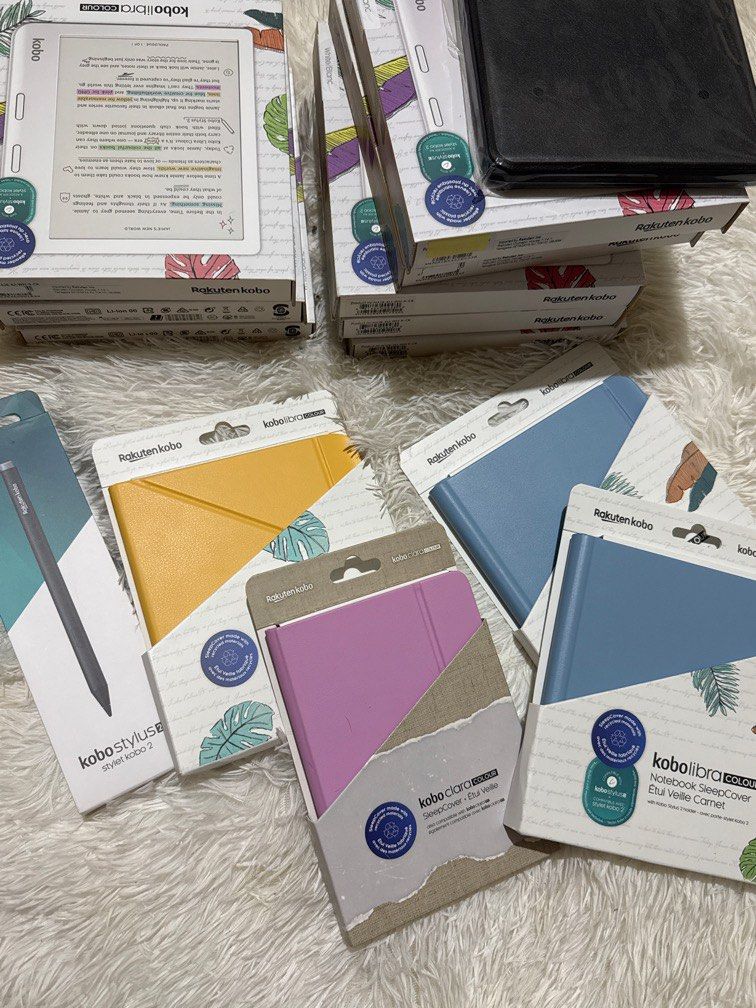 Kobo Libra / Kobo Clara Case (Category: Cases & Sleeves) located in Quezon City. Submitted by sammy.stash (Listing ID 1383792838, Image 1). Description: Kobo Clara Case Pink - 1600 Kobo Libra Colour Case - 1800 Available in Dusk Blue and Yellow.