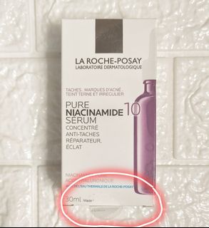 (運輸時包裝破損)LA ROCHE-POSAY (紫)淡斑美白精華 PURE NIACINAMIDE 10 SERUM 30ml (平行進口,非香港行貨)64215000267137110