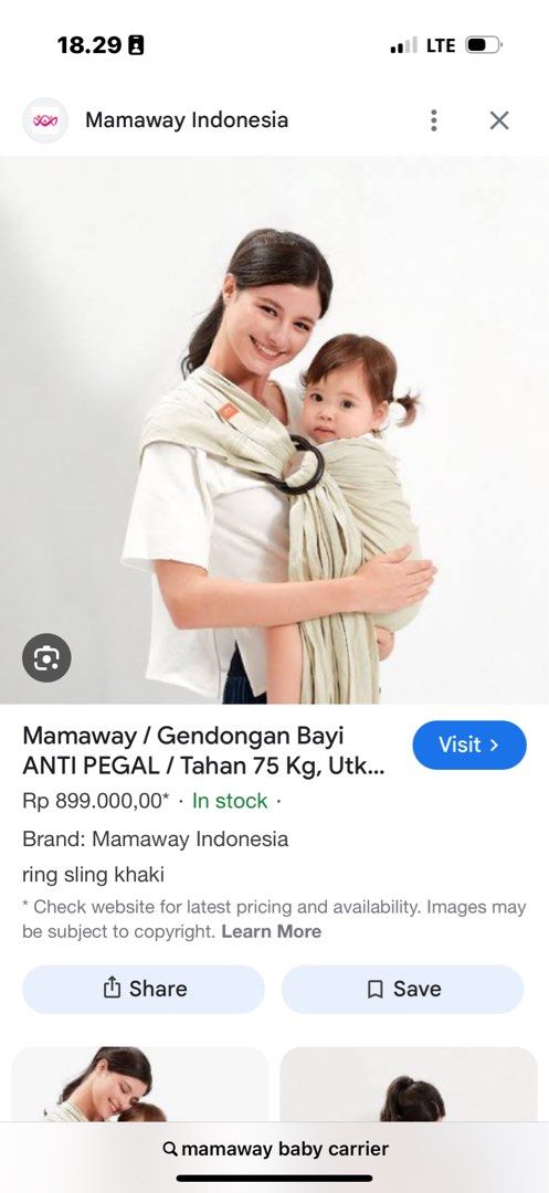 Mamaway baby carriers (Kategori: Kereta, Kursi Goyang & Gendongan Bayi) berada di Jakarta Selatan. Dikirim oleh hunnybunnylily (ID iklan 1383782506, Gambar 2). Deskripsi: .