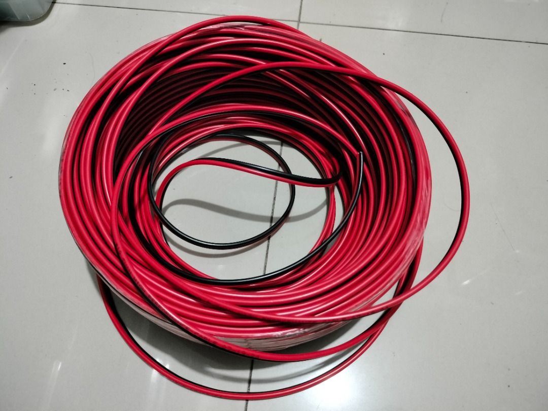 Red and Black Speaker Wire Cord Cable Size Number 16 (Category: Cables & Adaptors) located in Quezon City. Submitted by matet07 (Listing ID 1383677762, Image 1). Description: Red and Black Speaker Wire Cord Cable Size Number 16 -P30 per meter -Swan brand -heavy duty -pwde ko hinangan ng rca with minimal fee -accept for shipping via LALAMOVE COD(buyer's expense) -accept GCASH and MAYA payment -COMPATIBILITY IS BUYER'S RESPONSIBILITY.
