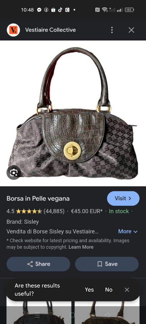 Sisley kili bag s original (Category: Luxury Bags & Wallets) located in Davao. Submitted by analiedazo07211 (Listing ID 1383857505, Image 1). Description: Sisley kili bags pm sa complete details ready to ship.
