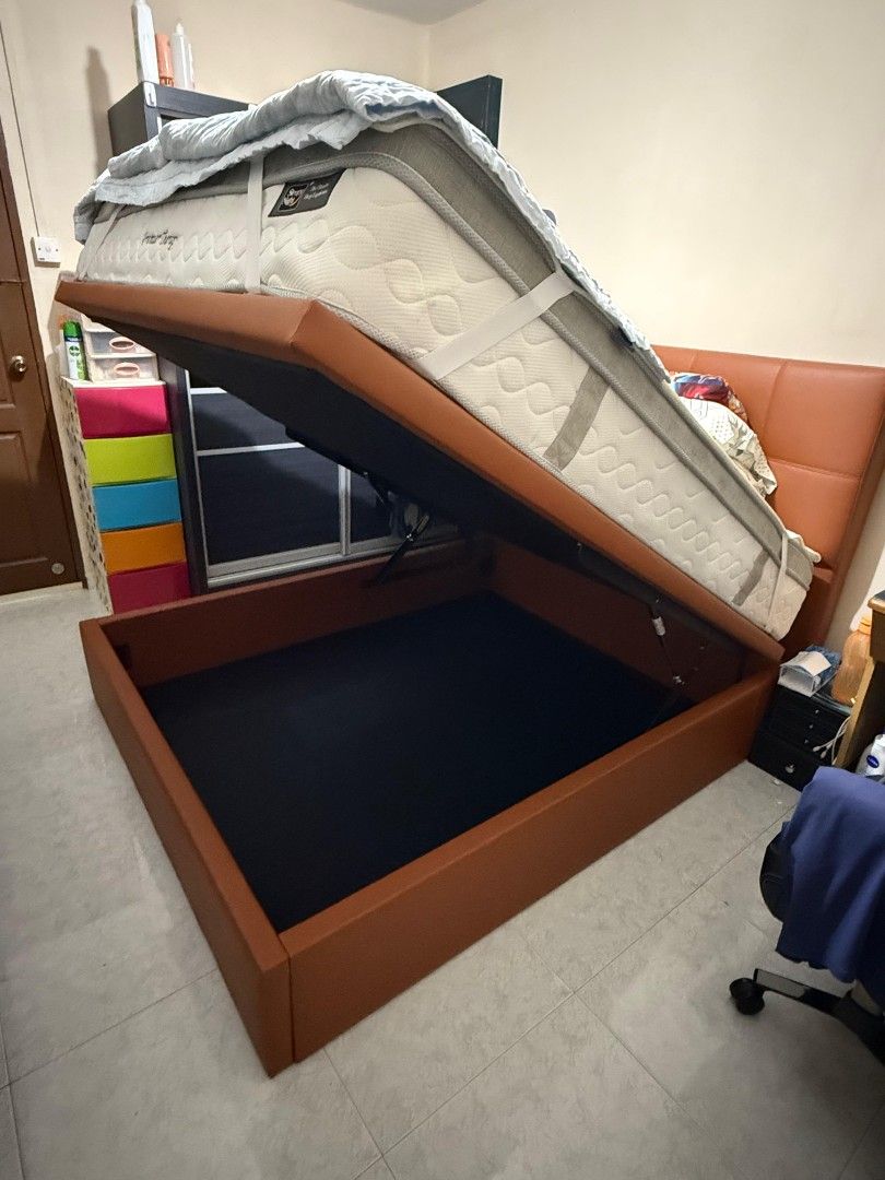 Storage Bed Frame with Headboard