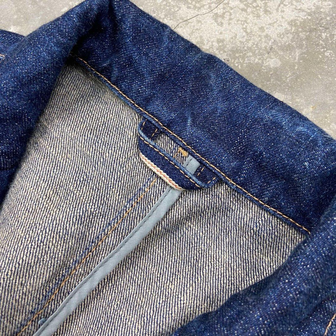 UES Japan Selvedge Denim Tailored Jacket (Category: Coats, Jackets and Outerwear) located in Baguio. Submitted by archival.store (Listing ID 1383846408, Image 3). Description: Size tagged:2 Condition:Great Width:19.5 Length:29 Shoulders:17.5 Sleeves:24.5.
