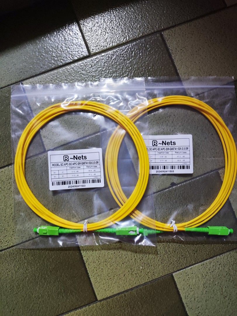 3m fibre optic patch cable (All ISP can be used)
