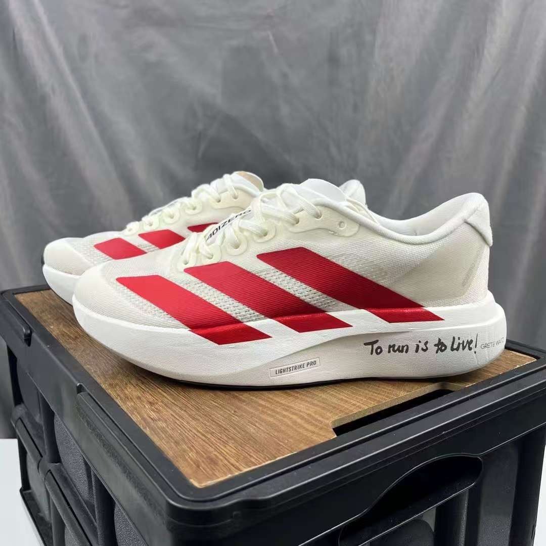 adidas Adizero Evo SL 'White Red' JS1182 shoes, Men's Fashion, Footwear ...