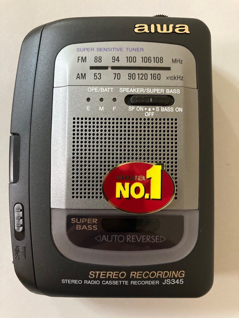 Aiwa HS-JS345 YJ1 B Black Radio Cassette Recorder63235537041283111