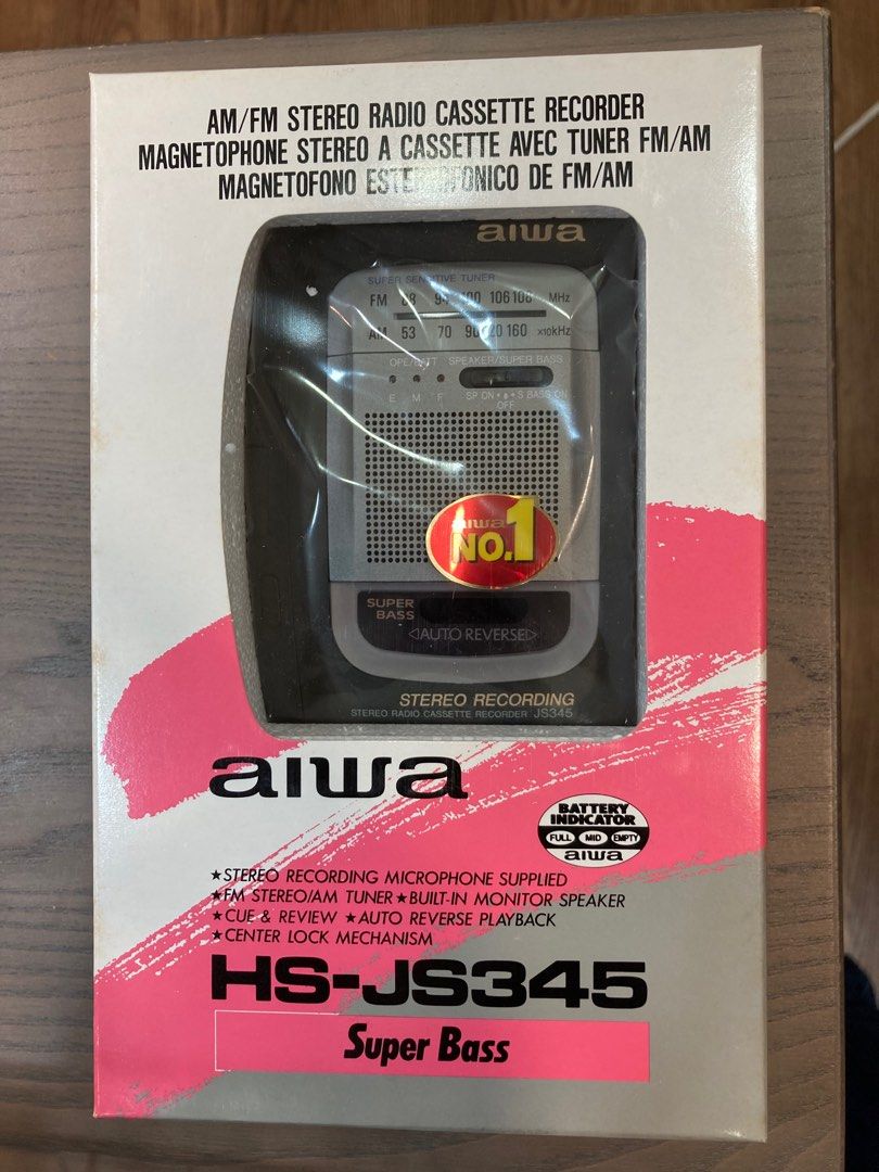 Aiwa HS-JS345 YJ1 B Black Radio Cassette Recorder63235537041283116