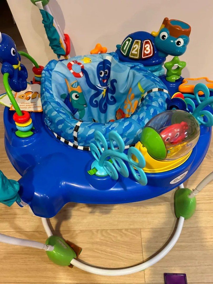 Baby Einstein 2-in Activity Play Table and Jumper (Category: Infant Playtime) located in Manila. Submitted by 17thfinds (Listing ID 1384013521, Image 1). Description: In very good condition Ayaw magpaiwan ni baby ng matagal kaya bago bao pa siya. 4 months ago lang nabili, but mga 2 months lang ata nagamit not everyday pa:) Note: this was bought in abroad. Will sell this in lesser price already. RFS: learning to walk na si baby kaya ayaw na talaga