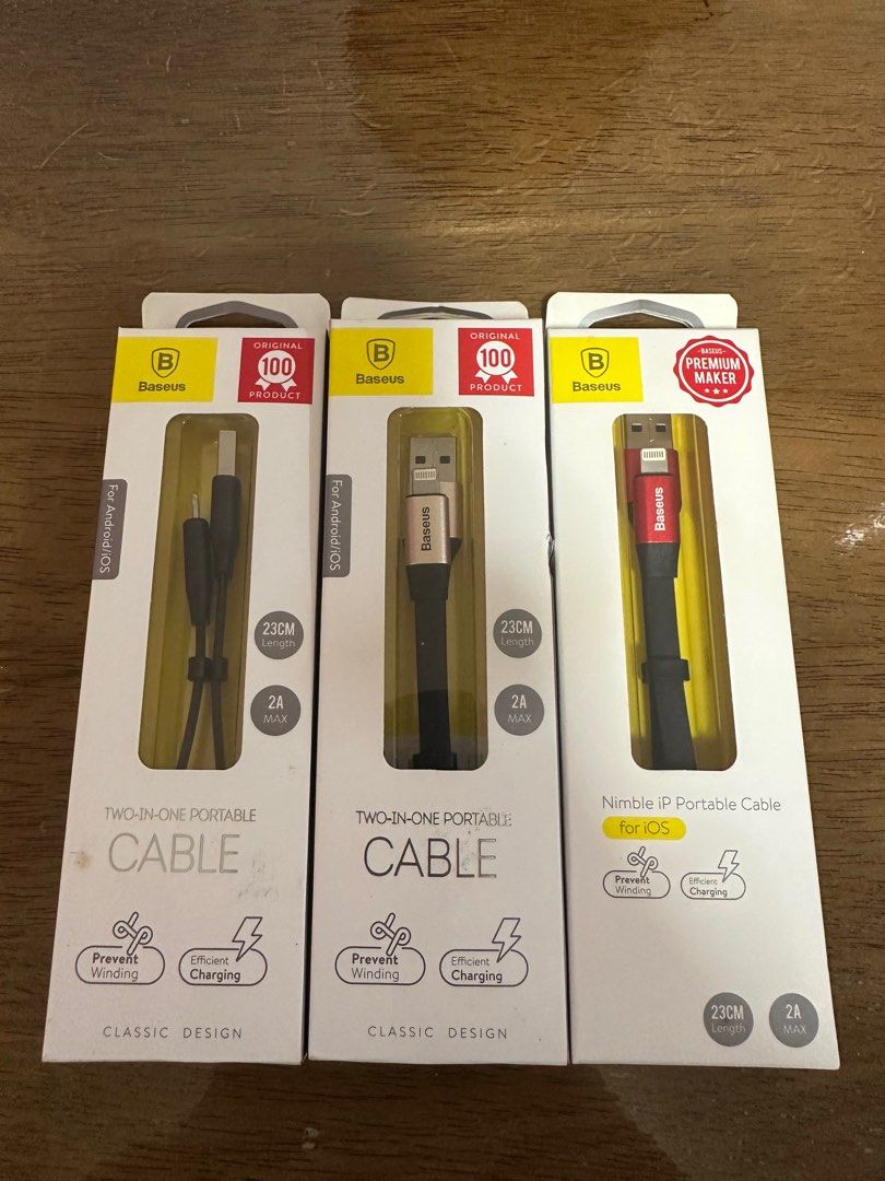 baseus Lightning cable (Category: Chargers & Cables) located in Singapore. Submitted by https_www (Listing ID 1384016521, Image 1). Description: .