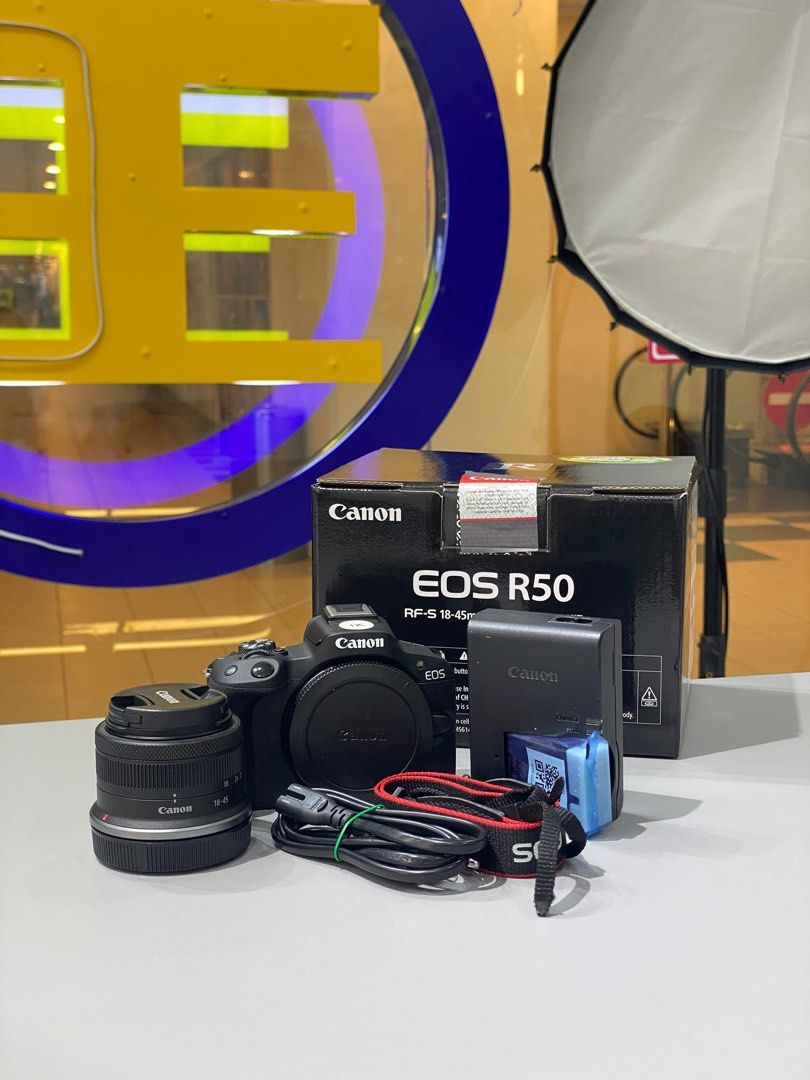 Function R50 Canon CANON R50 + KITS LIKE NEW CONDITION, Photography, Cameras on Carousell