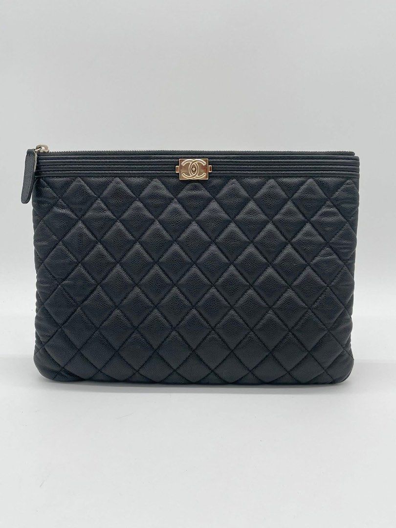 Chanel black clutch bag (Category: Luxury Bags & Wallets) located in Quezon City. Submitted by jmscm (Listing ID 1383912835, Image 1). Description: Chanel Black Clutch Bag Guaranteed Authentic Rank A Condition. No Inclusion .