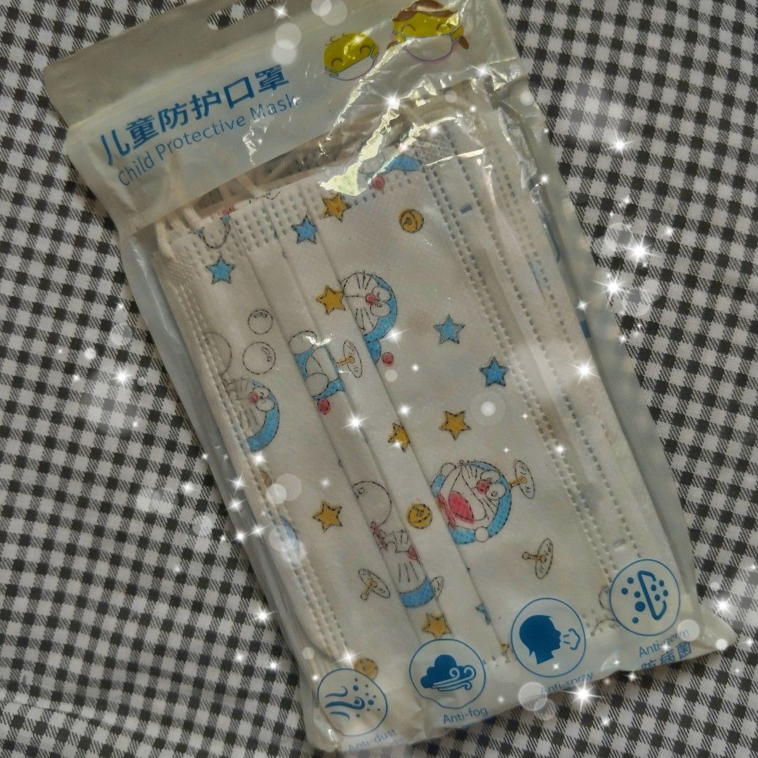 Doraemon Facemasks For Kids (Category: Face Masks & Face Shields) located in Candon. Submitted by shikarettosales (Listing ID 1384022592, Image 1). Description: ☆ got it for ₱ 40 from pandayan bookshop ☆ perfect for ages 4-12 years old ☆ an adult wearing it would be a bit uncomfy and tight (see the last slide) ☆ I believe there are 8 or 9 pcs there. It was originally 10 pcs, but i used one or two mop: gcash to bdo bank or bank to bank mod: j&t ex