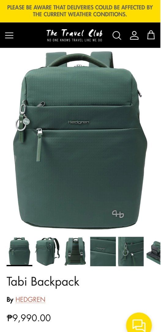 Hedgren Tabi backpack (Category: Backpacks) located in Quezon City. Submitted by petereye (Listing ID 1383906282, Image 3). Description: Used for 2 weeks Comes with warranty and receipt Negotiable.