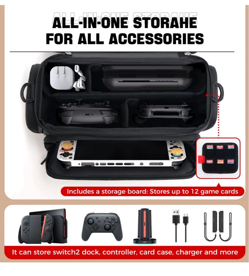 IINE Carrying Storage Bag for Nintendo Switch 2 (Category: Cases & Covers) located in Quezon City. Submitted by clostitchotaku100 (Listing ID 1383905295, Image 2). Description: ☑️Brand New ☑️Sealed ☑️ 100% Original ☑️Payment Methods: COD(2k max), Gcash, BPI ☑️Shipping via lala move. Buyer’s Expense ☑️ Location: Wilsonville Subdivision Project 6, Culiat Quezon City ☑️Fb Main marketplace: Clostitch Otaku.